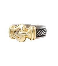 A Sterling Silver and 14 Karat Yellow Gold Ring, David Yurman, 5.80 dwts.
