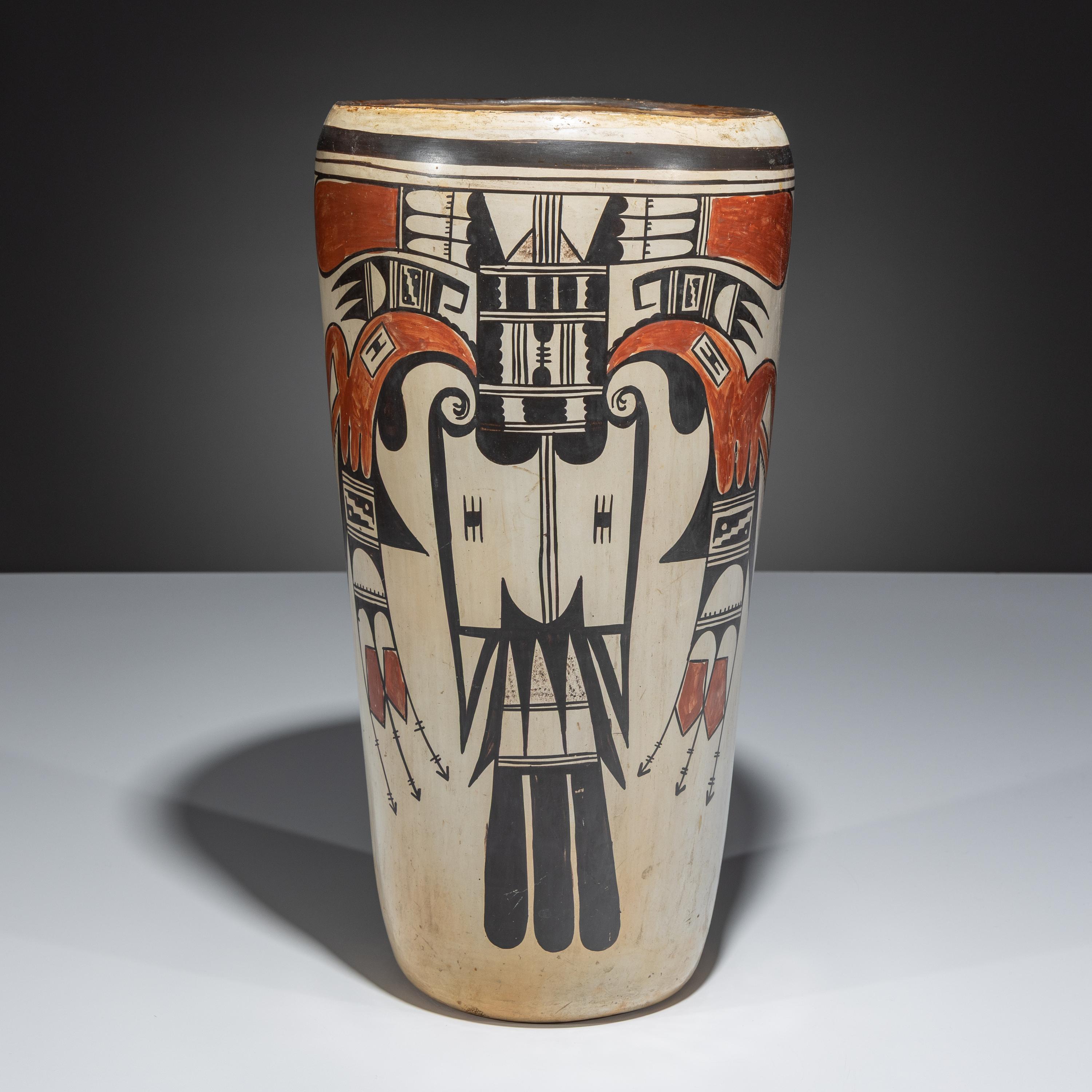 Polychrome Pottery Lamp Base