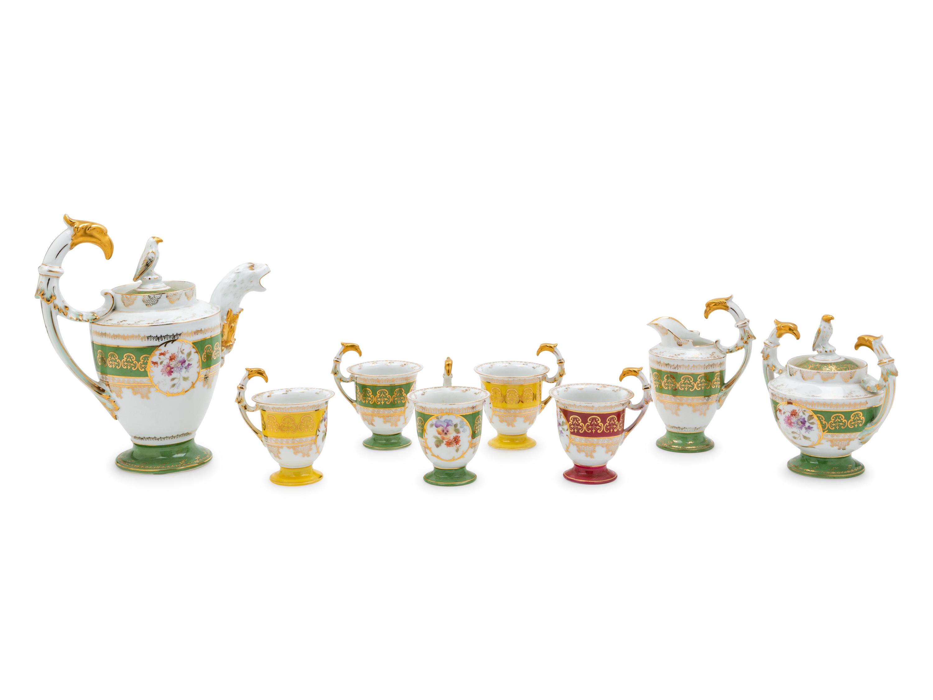 A Continental Porcelain Coffee Service