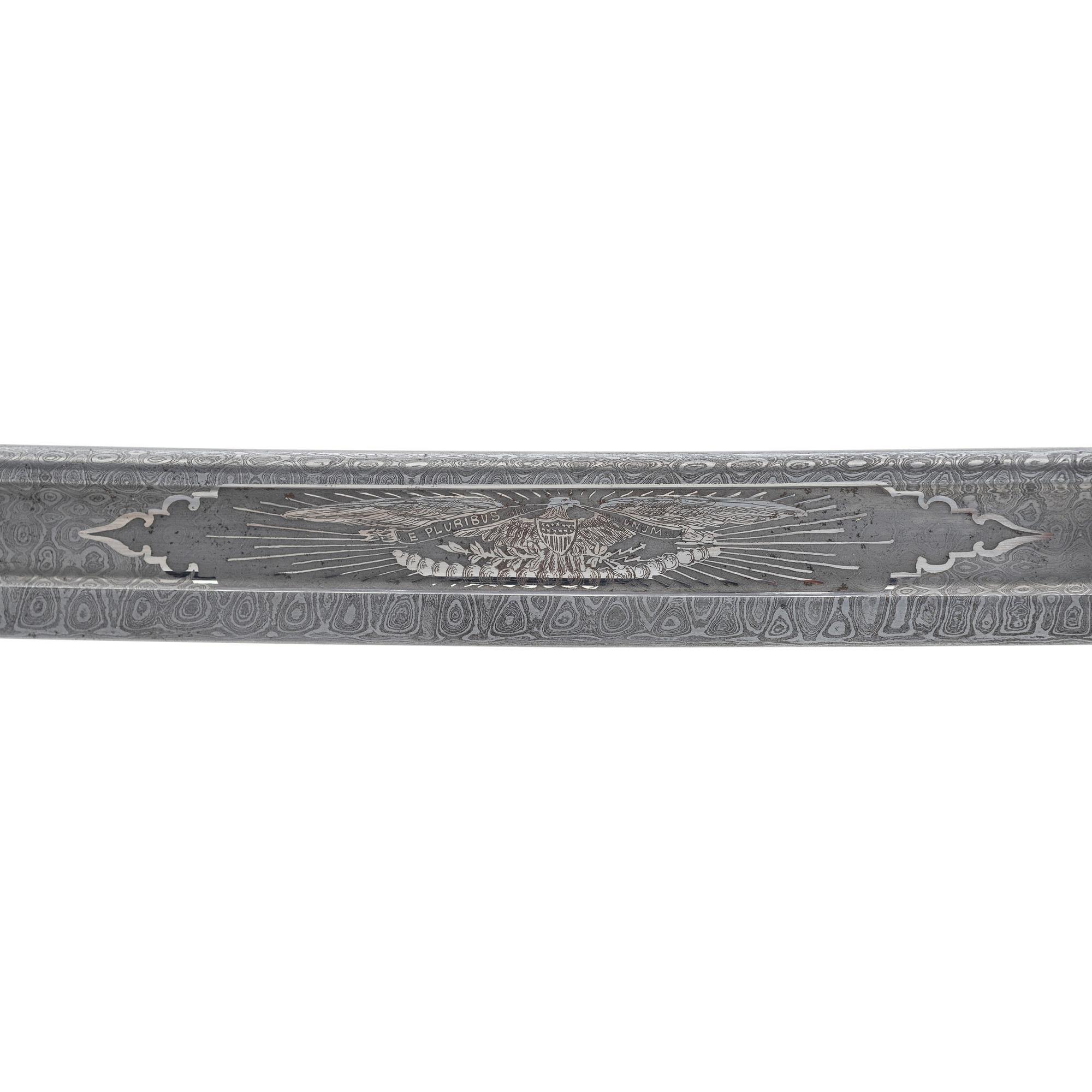 Civil War Military Archive of Major Frederick M. Edgell and the 1st New Hampshire Battery Including: Tiffany & Co. M1850 Presentation Sword in Case with 80 Original Documents, Letters, CDVs, and Accessories
