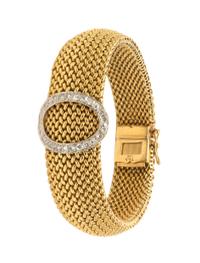 A 14 Karat Yellow Gold and Diamond Surprise Wristwatch, Ebel, 35.00 dwts.