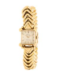 ROLEX, YELLOW GOLD 'PRECISION' WATCH