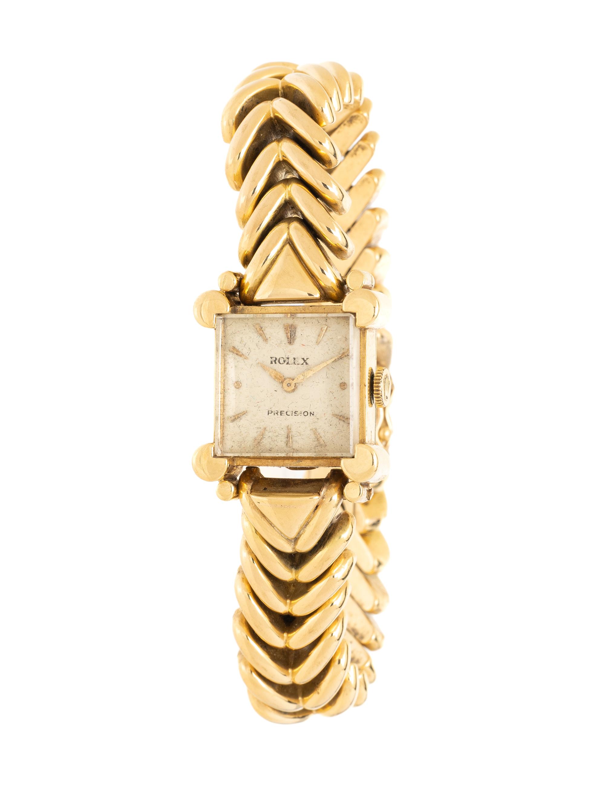 ROLEX, YELLOW GOLD 'PRECISION' WATCH