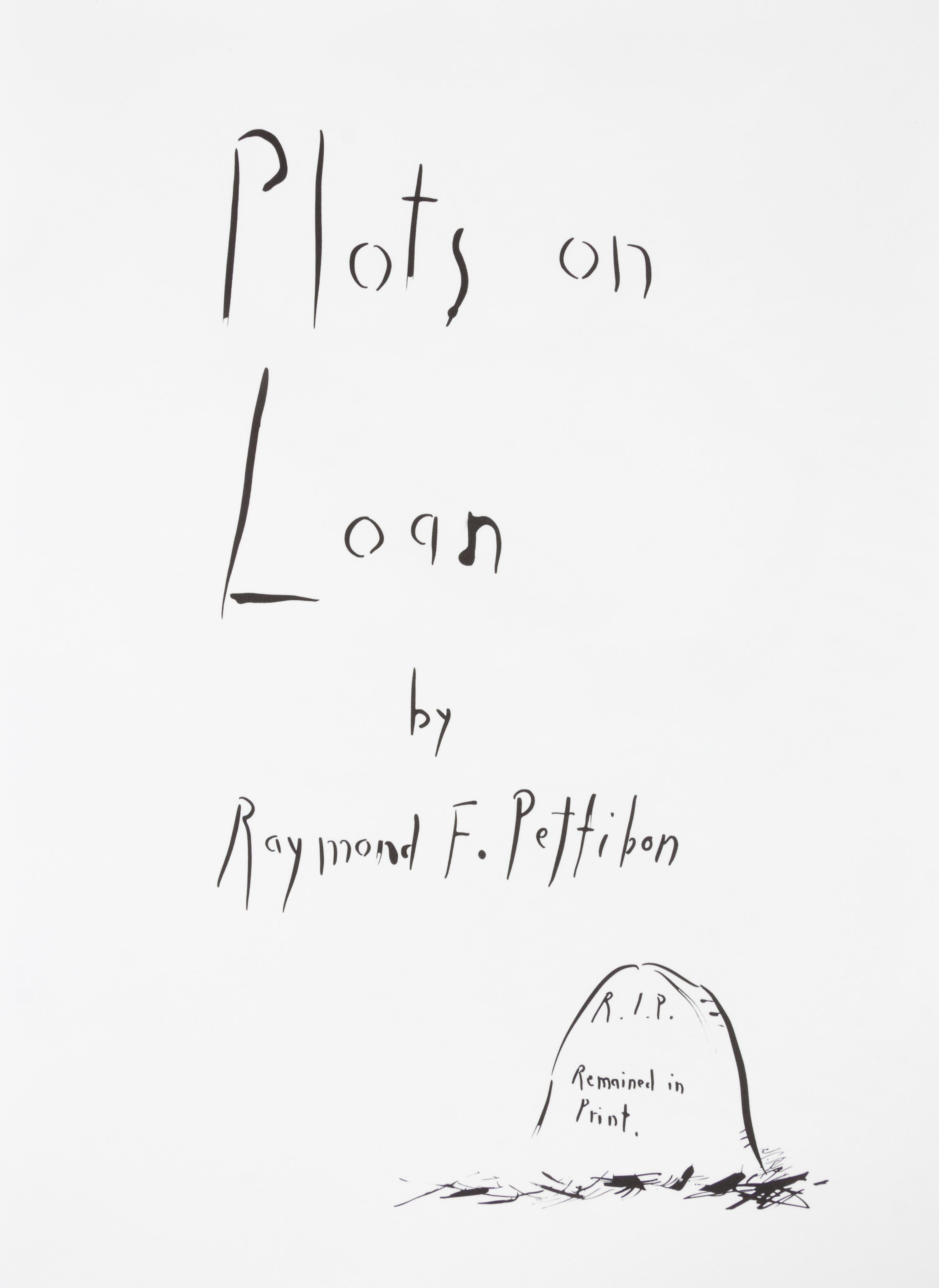 Raymond Pettibon, (American, b. 1957), Plots on Loan, 2001 (complete illustrated book with 72 lithographs bound as issued)