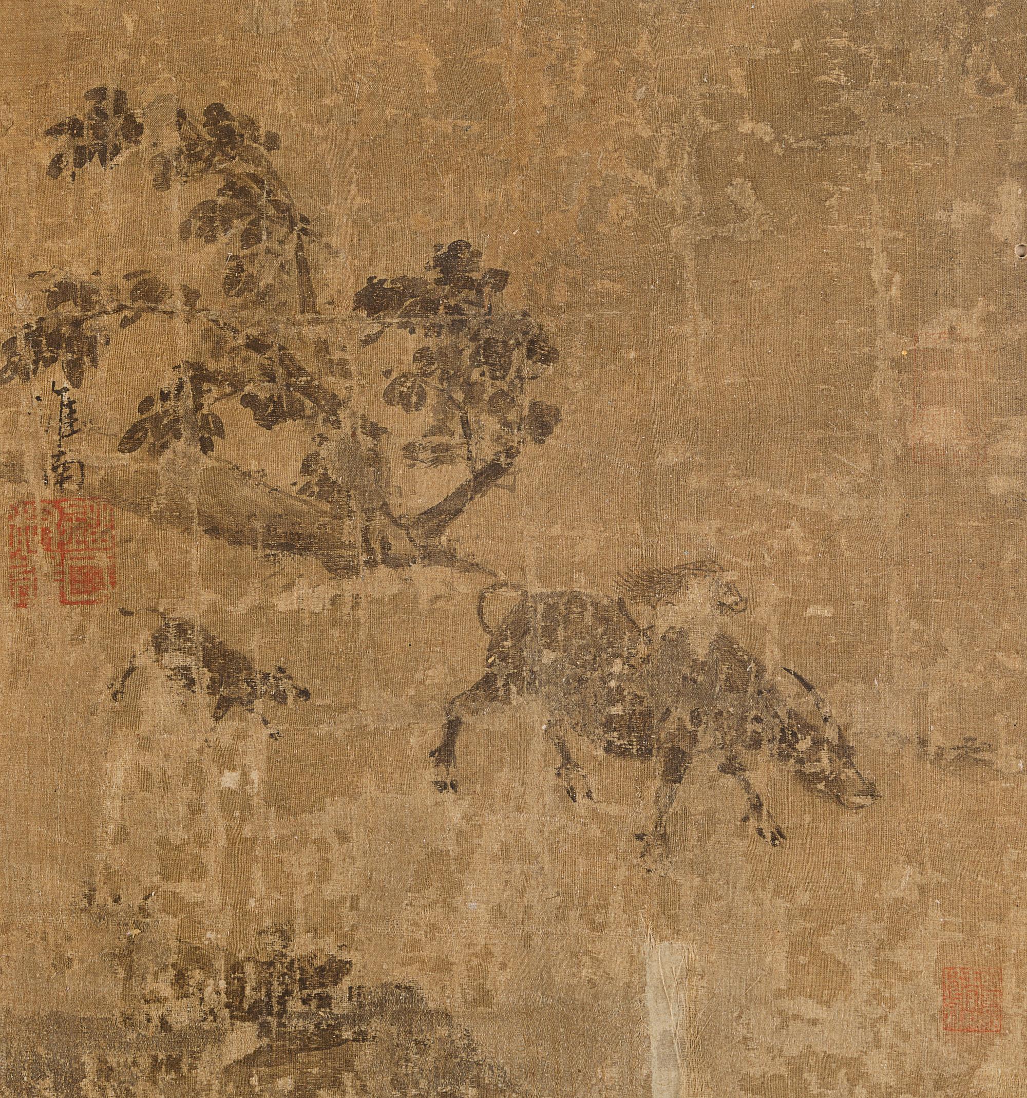 Eleven Loose Album Leaves Depicting Figures and Landscape