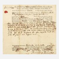 [Declaration of Independence] [Massachusetts] Paine, Robert Treat Partially-Printed Document, signed