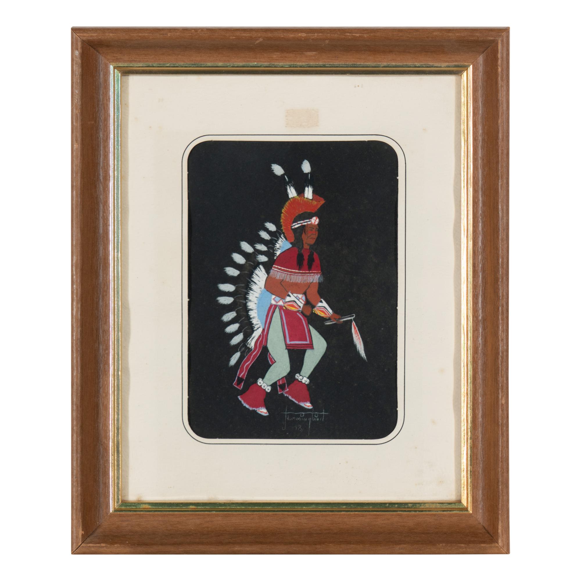 untitled, fancy dancers and woman with basket