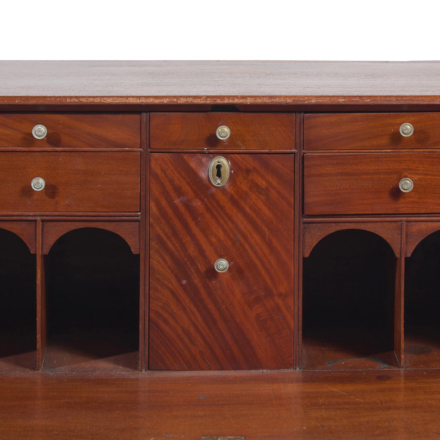 A Chippendale Mahogany Slant-Front Desk