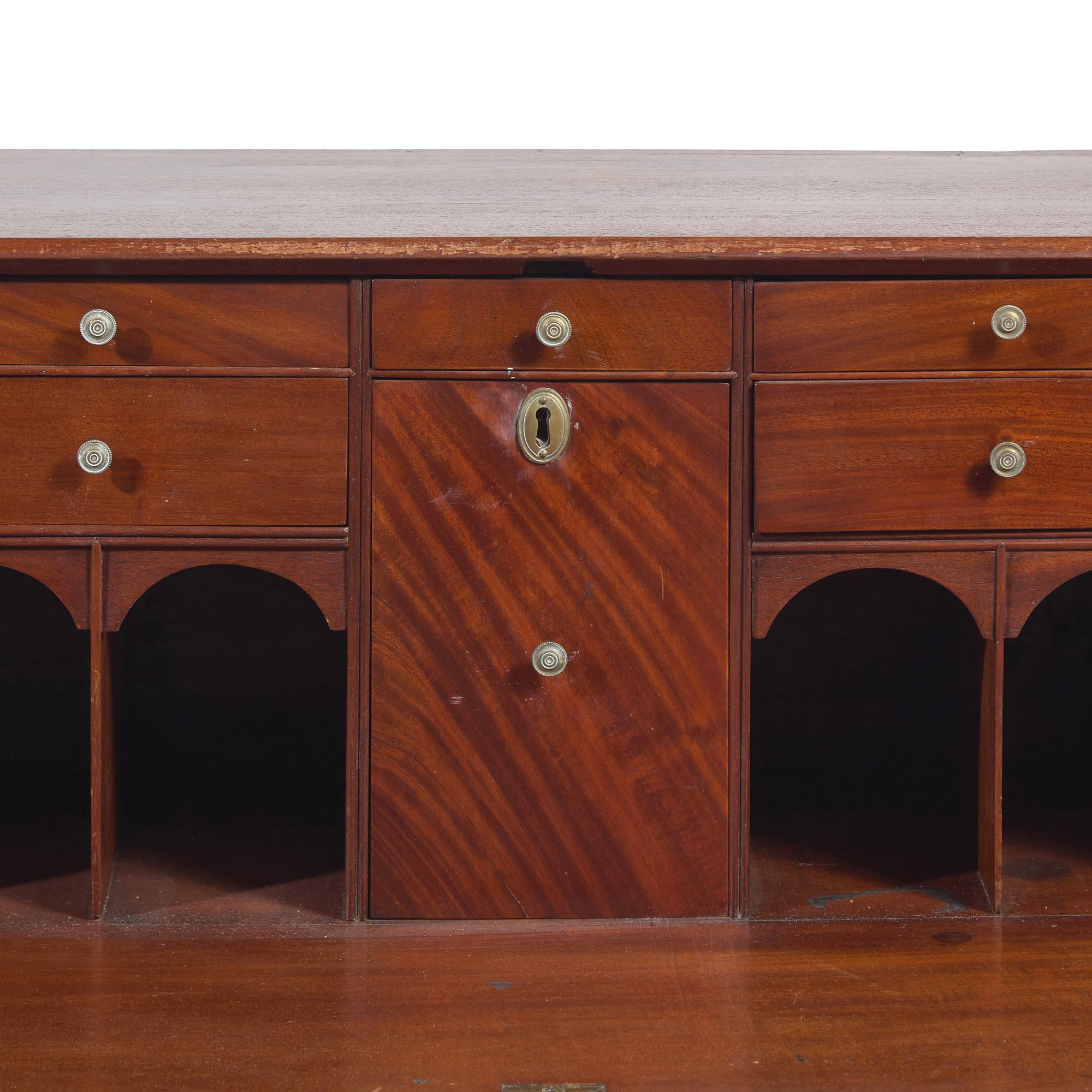 A Chippendale Mahogany Slant-Front Desk