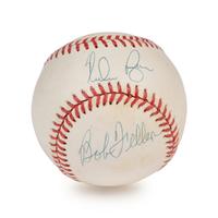 A Nolan Ryan, Sandy Koufax and Bob Feller No Hit Kings Signed Autograph Baseball (Beckett Authentication Services Letter)