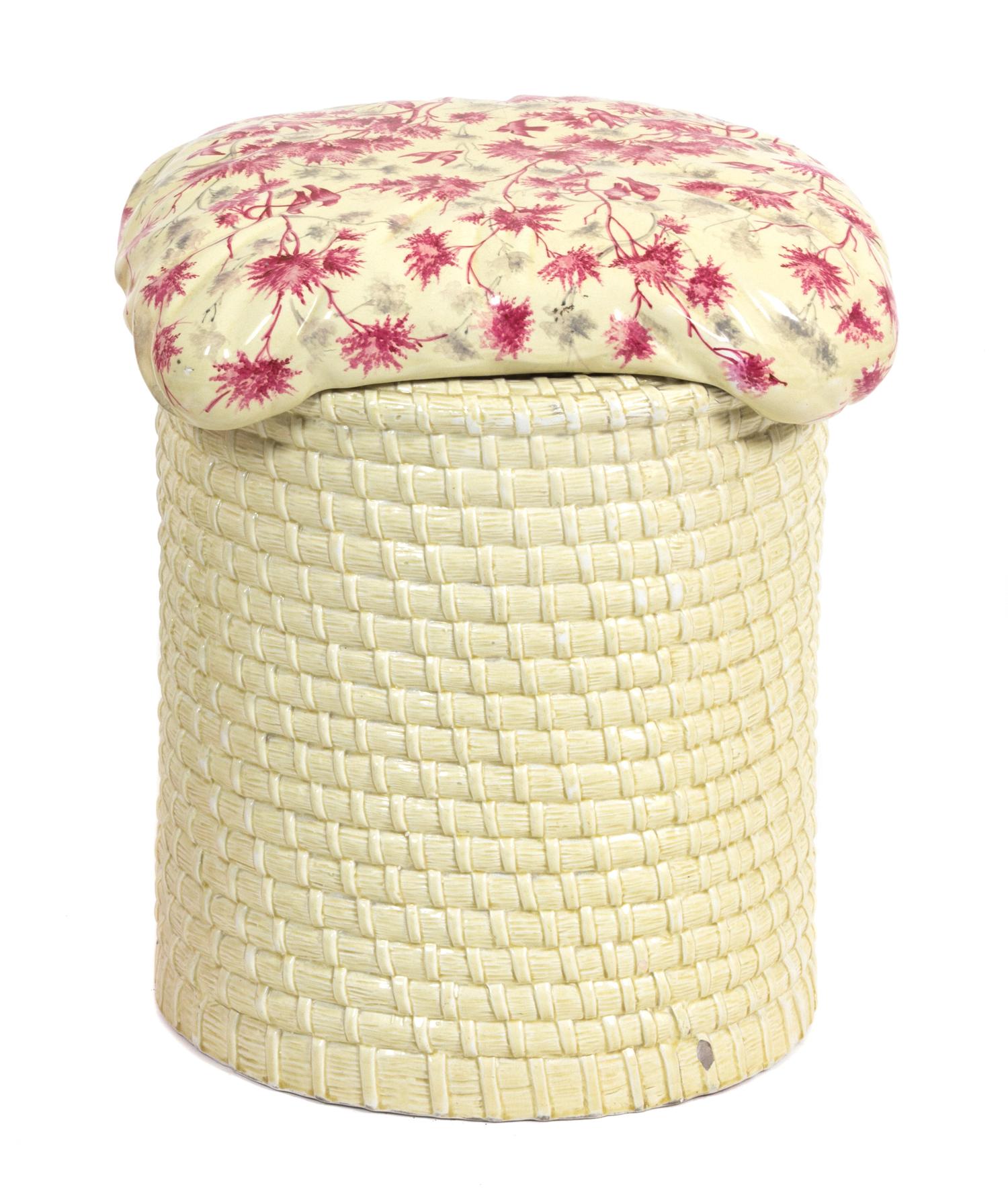 A Glazed Ceramic Garden Seat Height 20 inches. — 20TH CENTURY