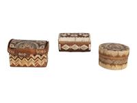 Great Lakes Quilled Birchbark Boxes