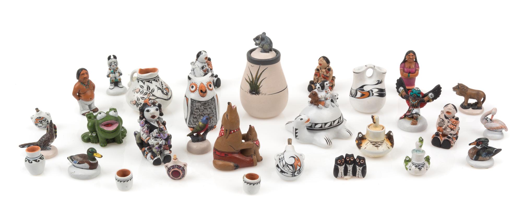 A Collection of Chemehuevi Pottery Articles Height of tallest 1 1/8 inches. — Teresa Wildflower