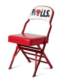 An Original Michael Jordan Early Career Era Chicago Stadium Courtside Chair