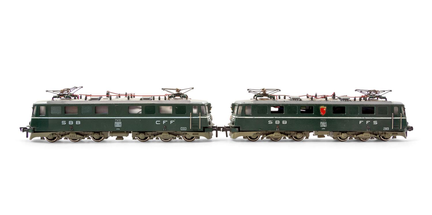 Two Fleischmann Polychrome HO-Gauge SBB/CFF: Crocodile Locomotives