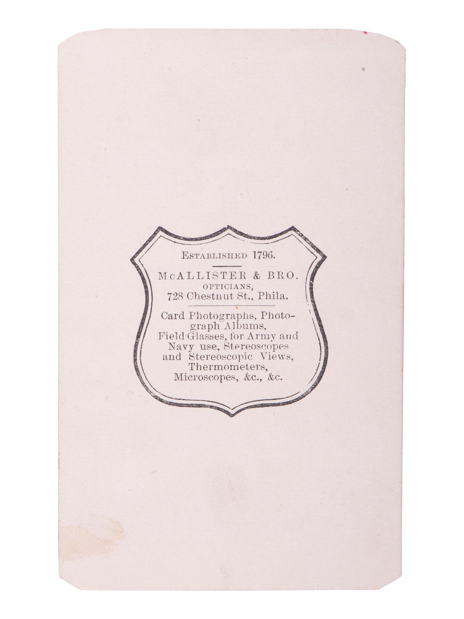 [WASHINGTON, George (1732-1799)]. A group of 5 Civil War-period CDVs, comprising: