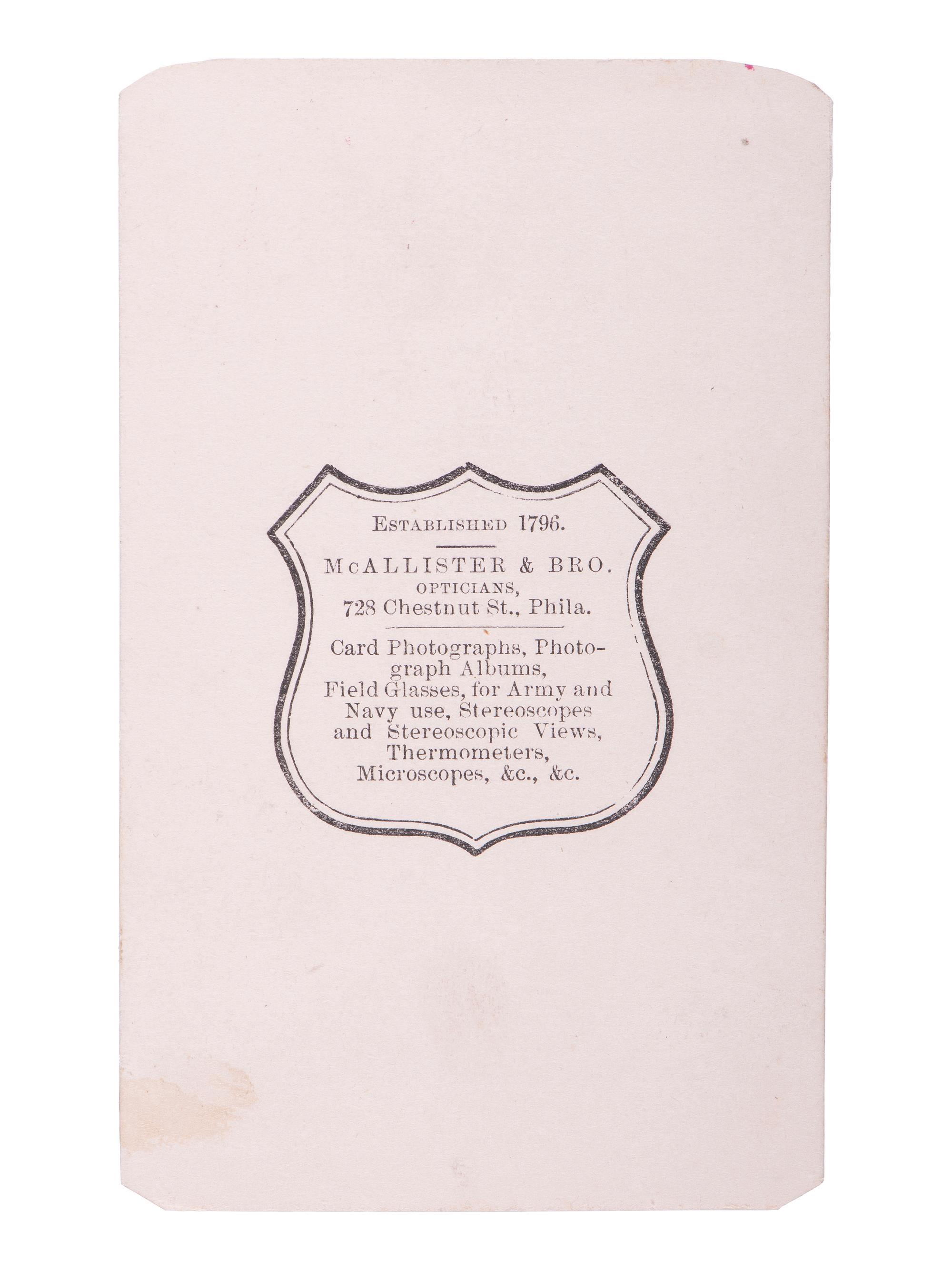 [WASHINGTON, George (1732-1799)]. A group of 5 Civil War-period CDVs, comprising: