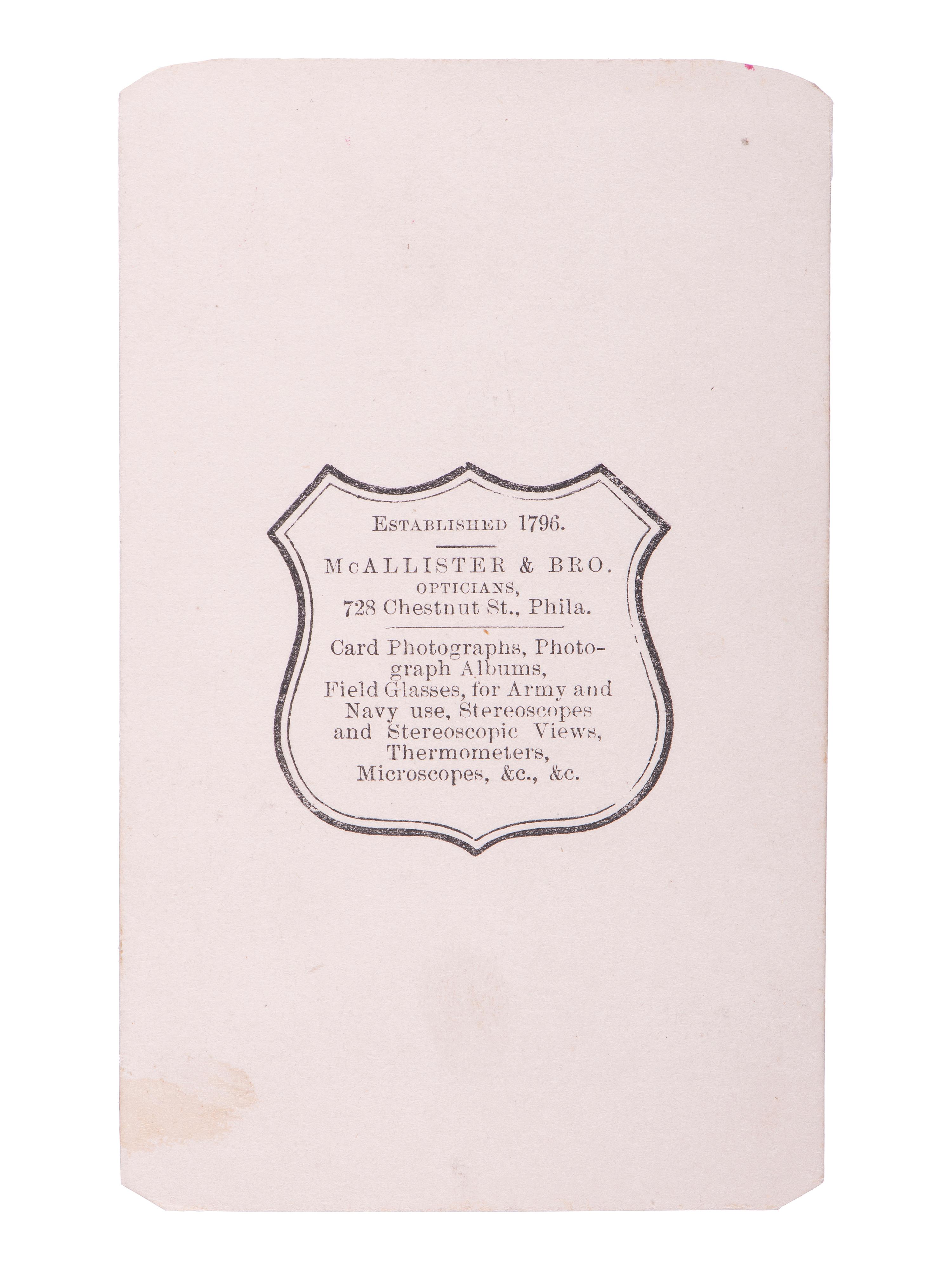 [WASHINGTON, George (1732-1799)]. A group of 5 Civil War-period CDVs, comprising:
