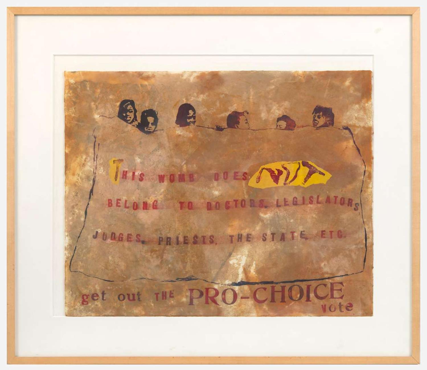 Nancy Spero (American, 1926-2009) - This Womb Does Not Belong to Doctors…