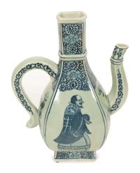 A Blue and White Porcelain Norwegian Market Ewer