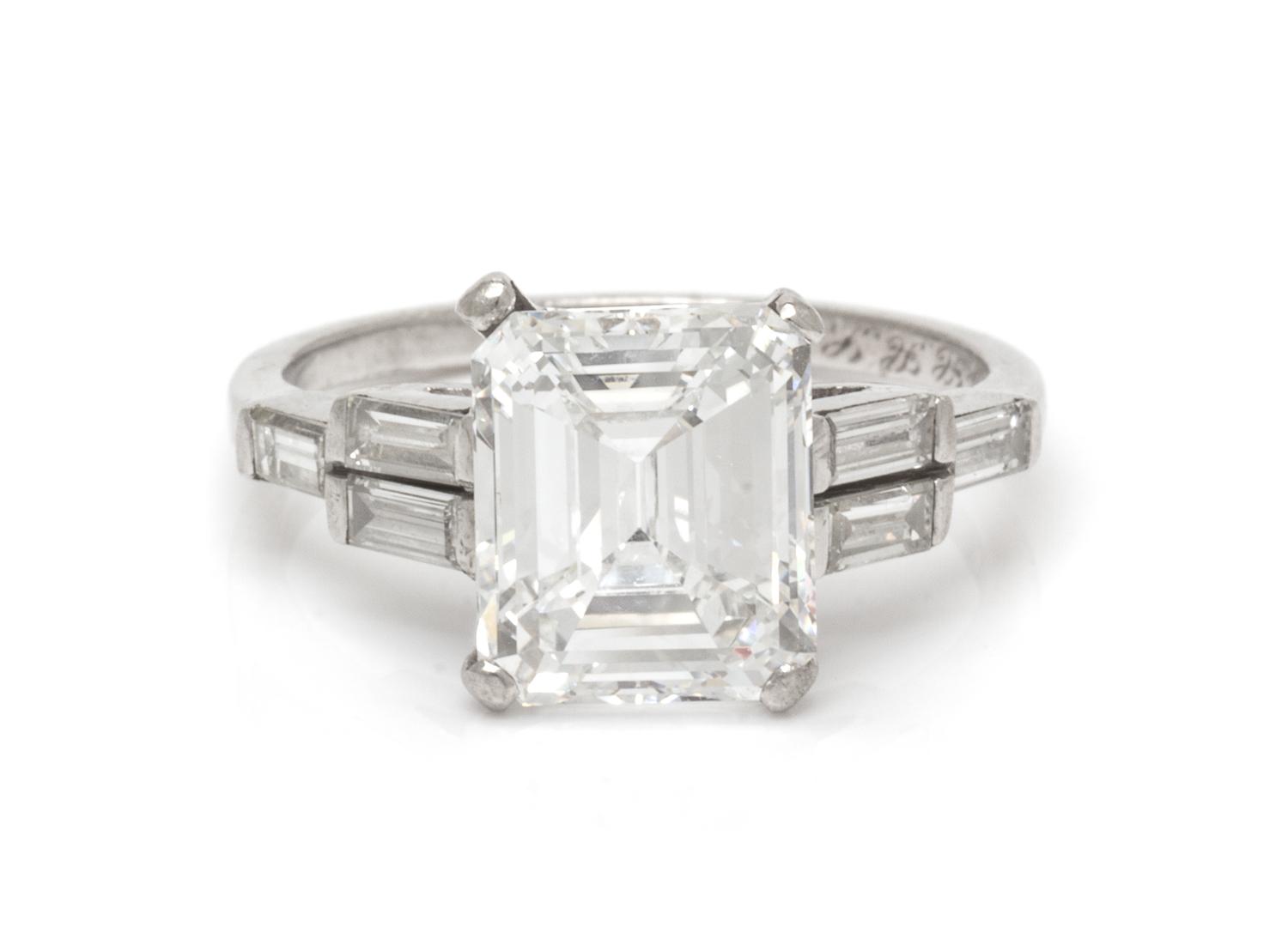 A Platinum and Diamond Ring, 3.45 dwts.