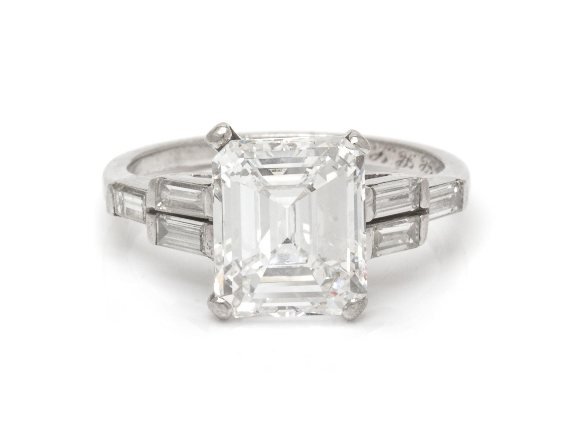 A Platinum and Diamond Ring, 3.45 dwts.