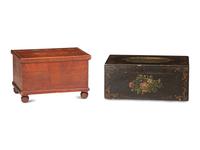 Two Paint Decorated Dresser Boxes