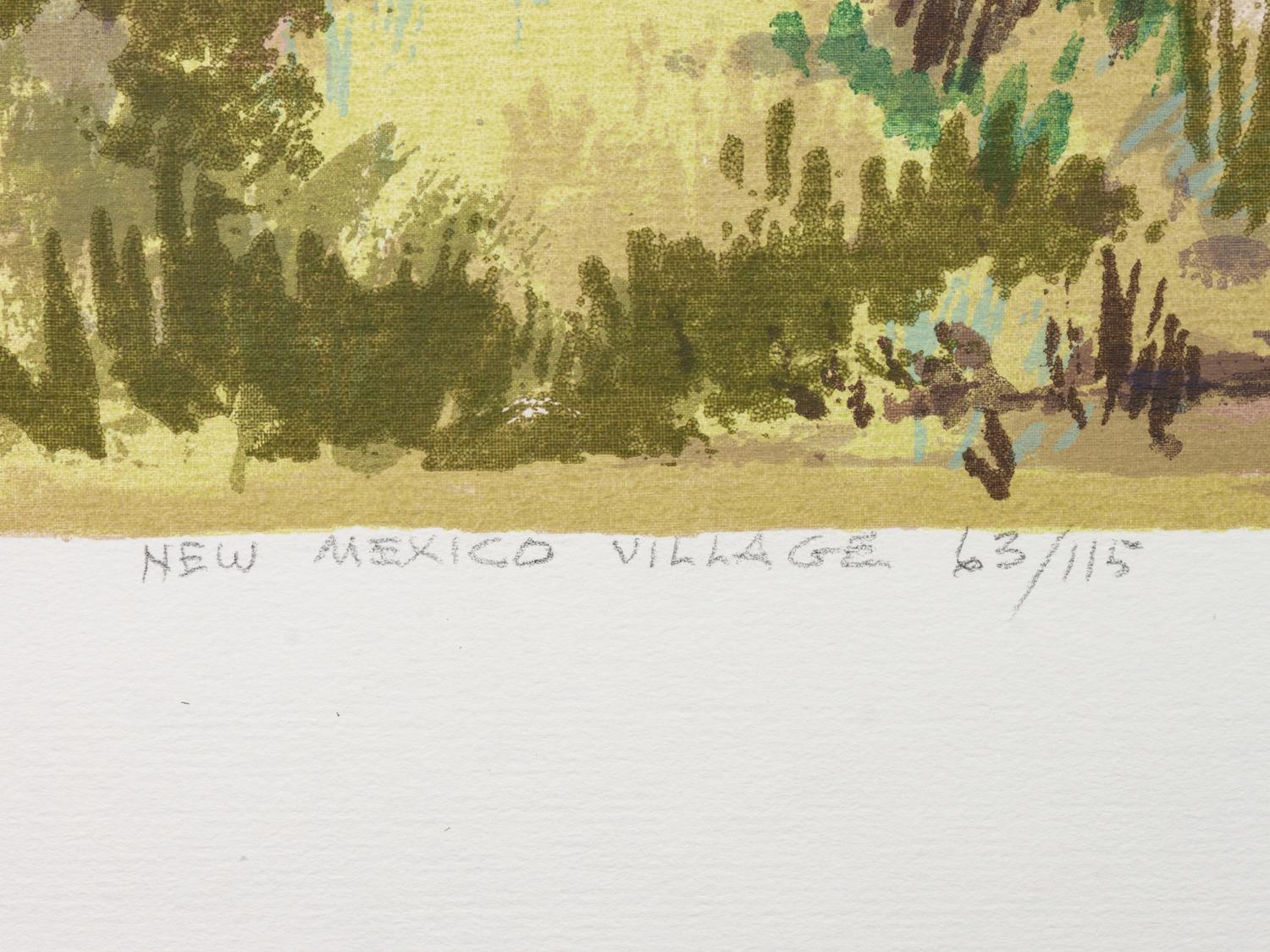 Five Works: Bishop's Chapel, edition 25/130; Spring Pastures , edition 23/130; Lilies , edition 31/120; New Mexico Village , edition 63/115; The Beaver Pond