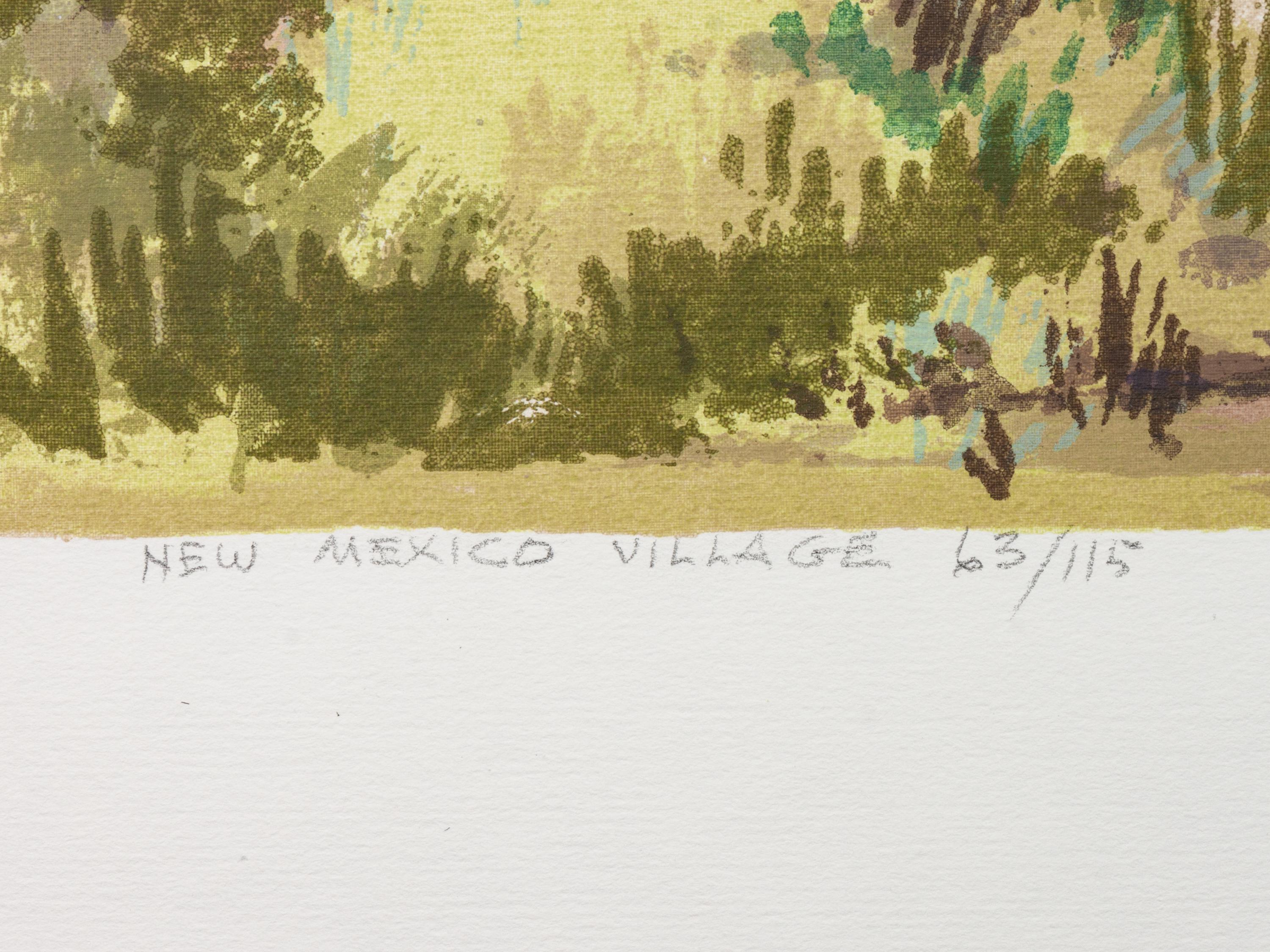 Five Works: Bishop's Chapel, edition 25/130; Spring Pastures , edition 23/130; Lilies , edition 31/120; New Mexico Village , edition 63/115; The Beaver Pond