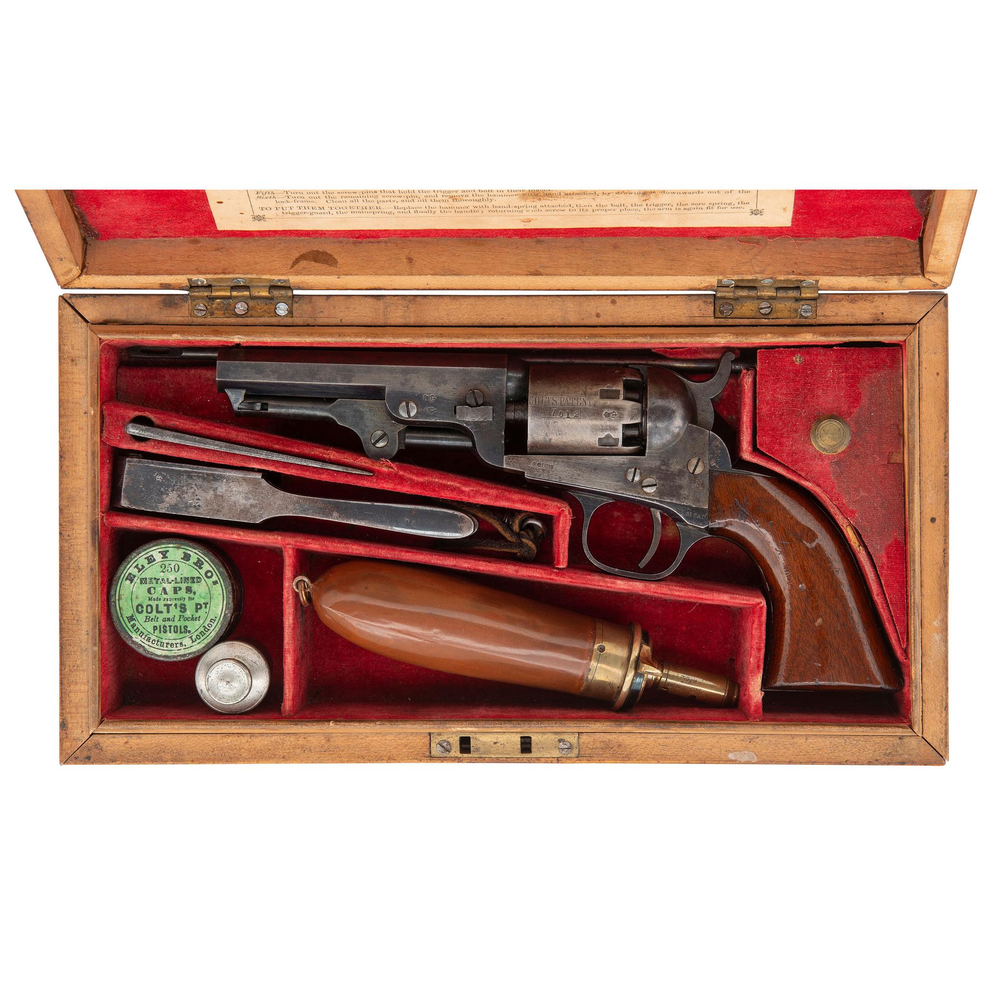 London Cased & Proofed New York Address Colt Model 1849 Pocket Revolver