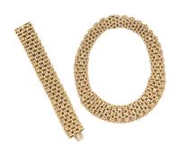 YELLOW GOLD NECKLACE AND BRACELET