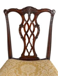 An Assembled Set of Ten George III Mahogany Style Dining Chairs