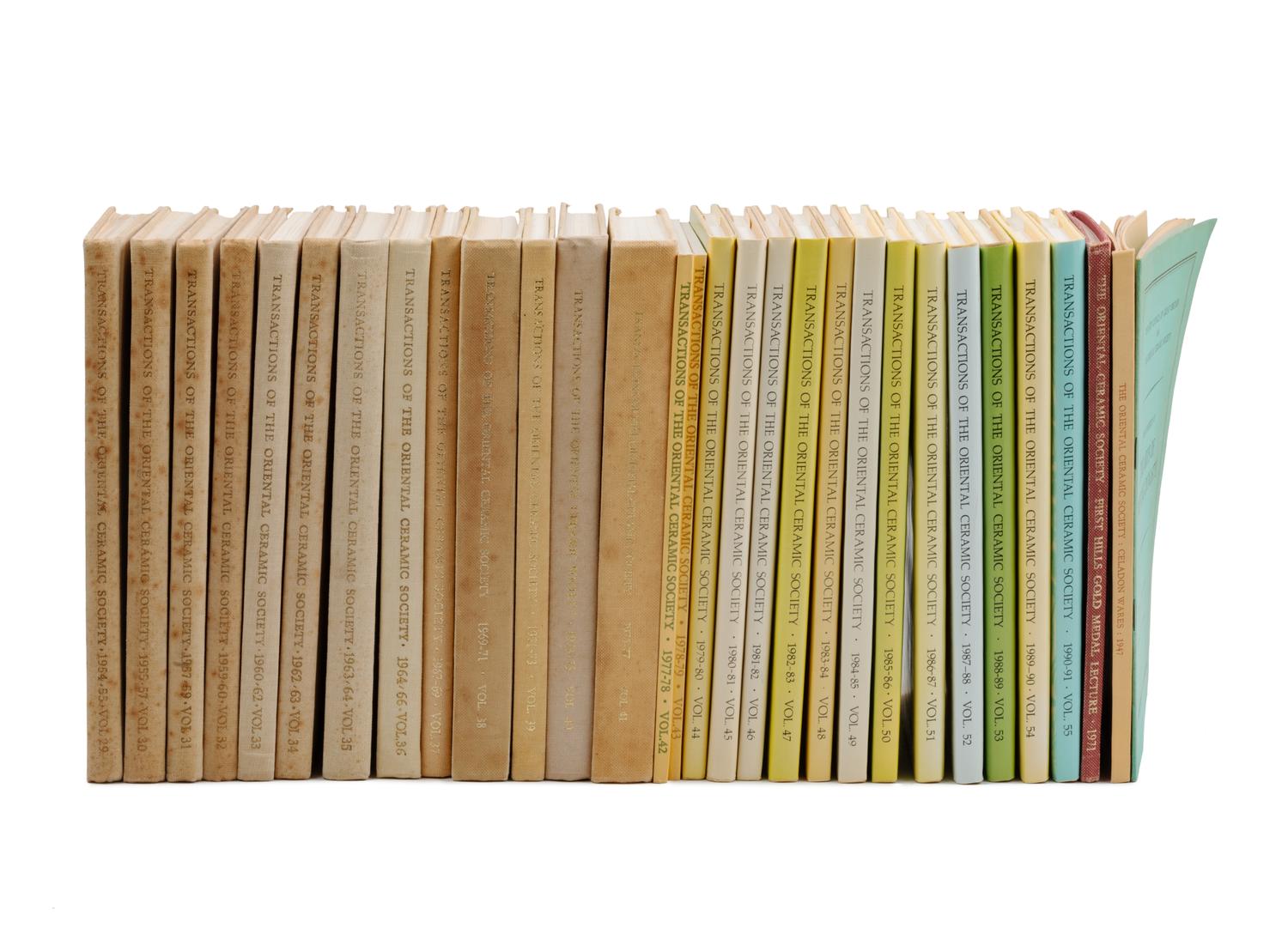 A Group of Transactions of the Oriental Ceramic Society and Other Oriental Ceramics Society Publications, London