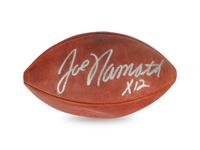 A Group of Football Hall of Fame Signed Autograph Items Including a Joe Namath Football (Beckett Authentication Services BAS Certified),