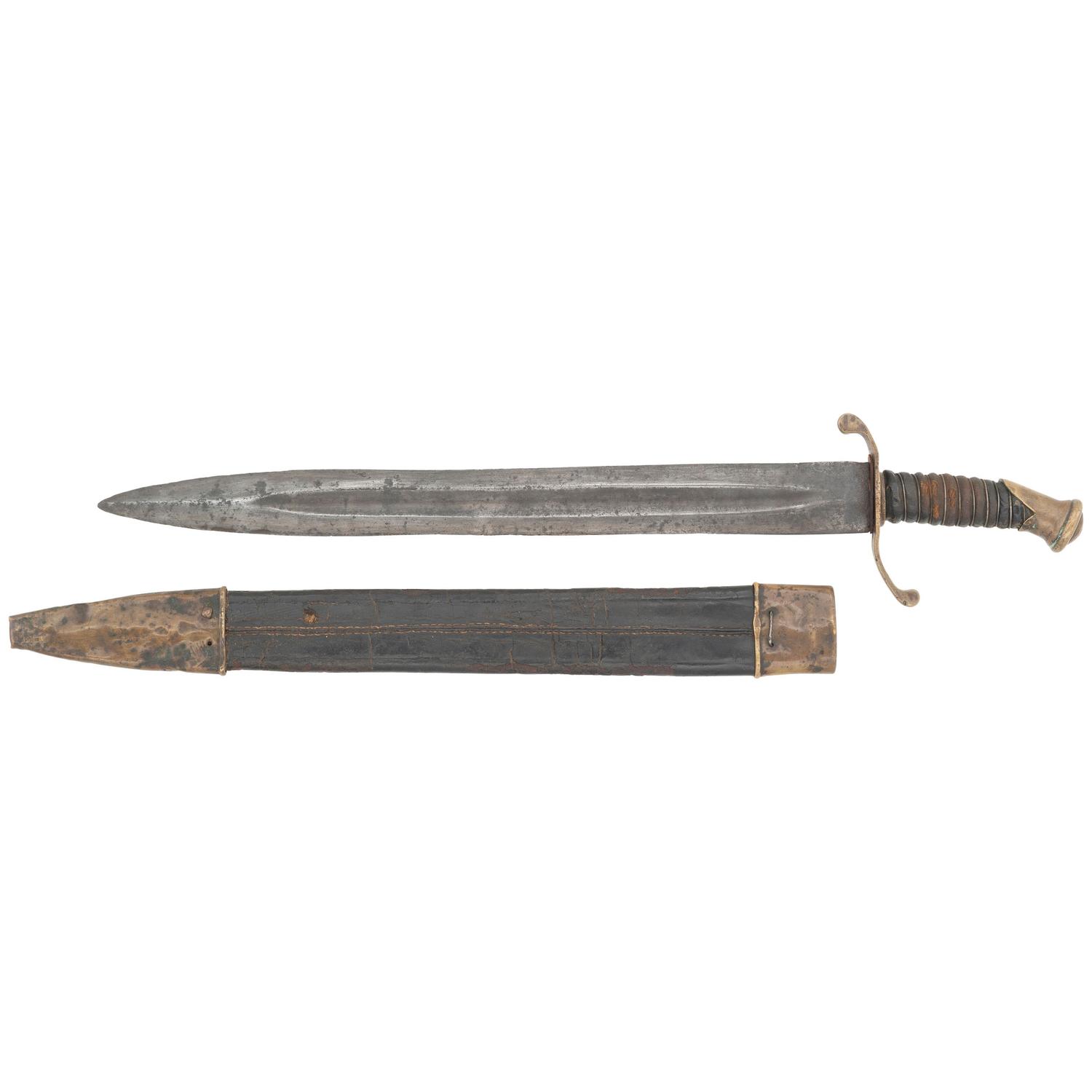 Memphis Marked Leech & Rigdon S-Guard Tennessee Side Knife with Scabbard