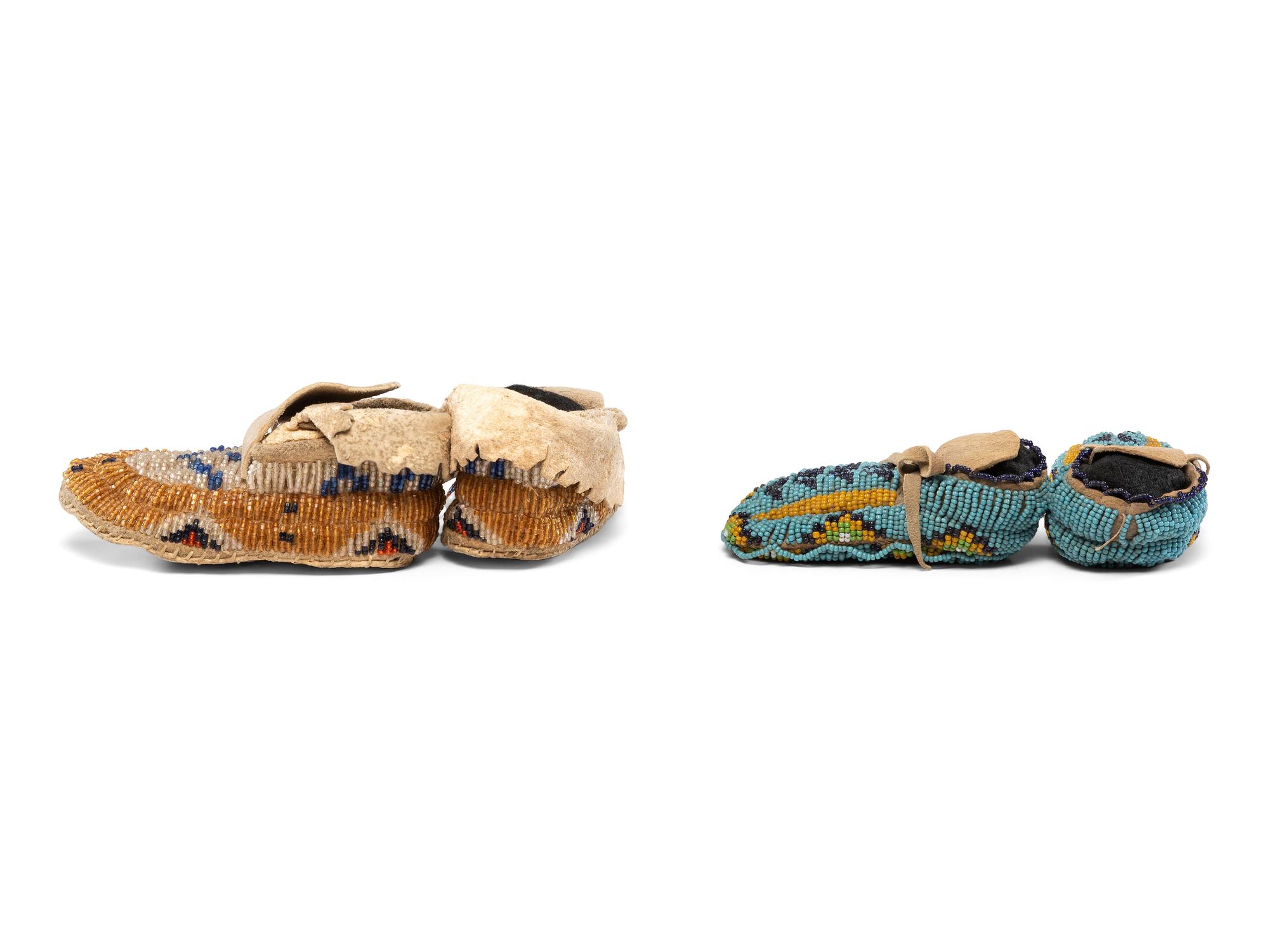 Collection of Plains Child's Moccasins