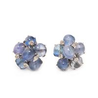 SEAMAN SCHEPPS, SAPPHIRE AND DIAMOND EARRINGS