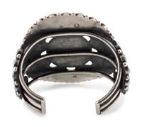 Navajo Silver and Turquoise Cluster Cuff Bracelet