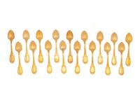 A Set of Twenty-One Gilt Metal Dessert Spoons