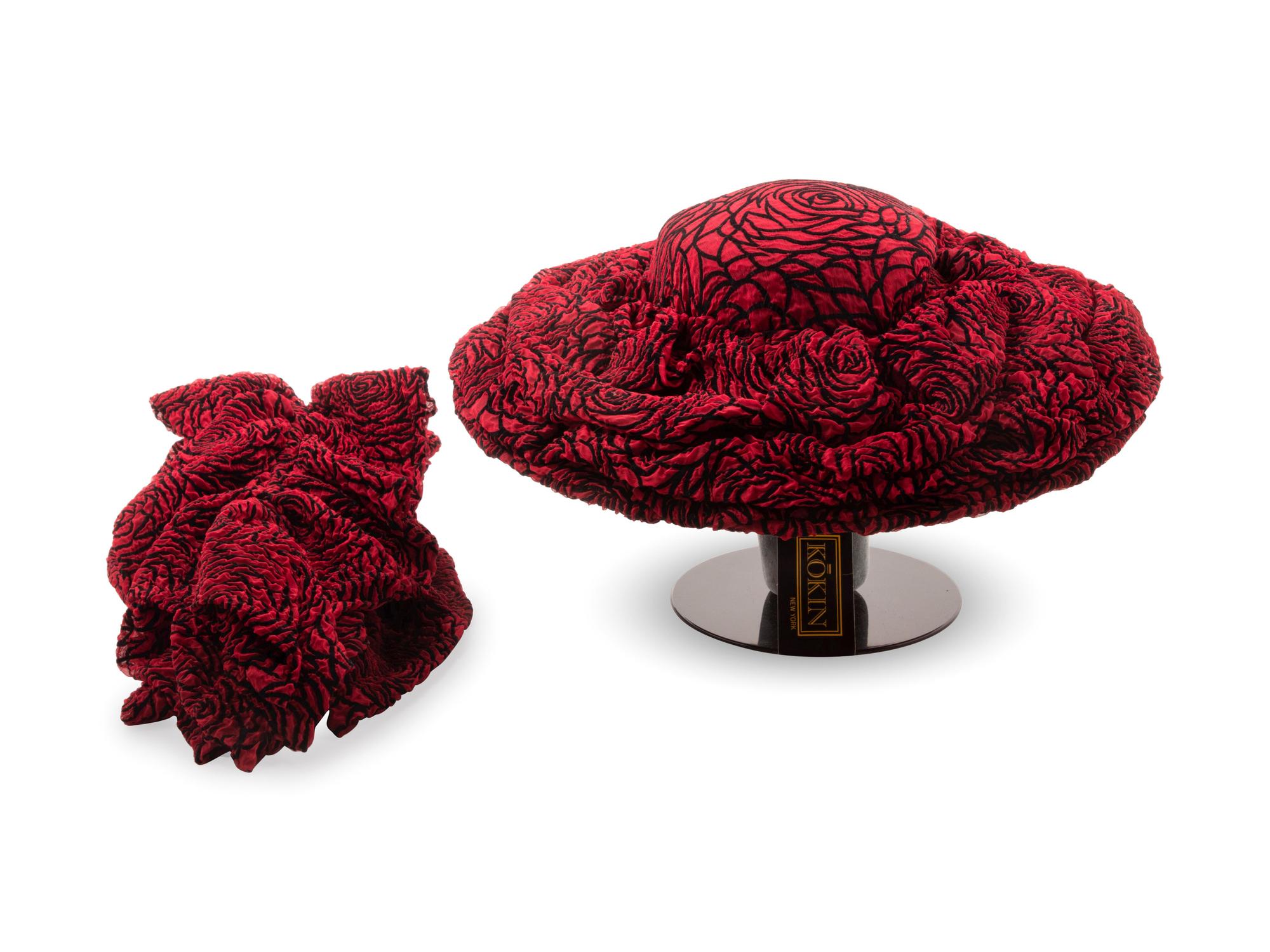 Two Kokin and One Frank Olive Red Hats, 1980-90s