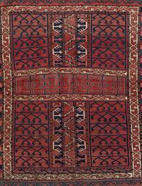 A Turkoman Hatchli Wool Rug