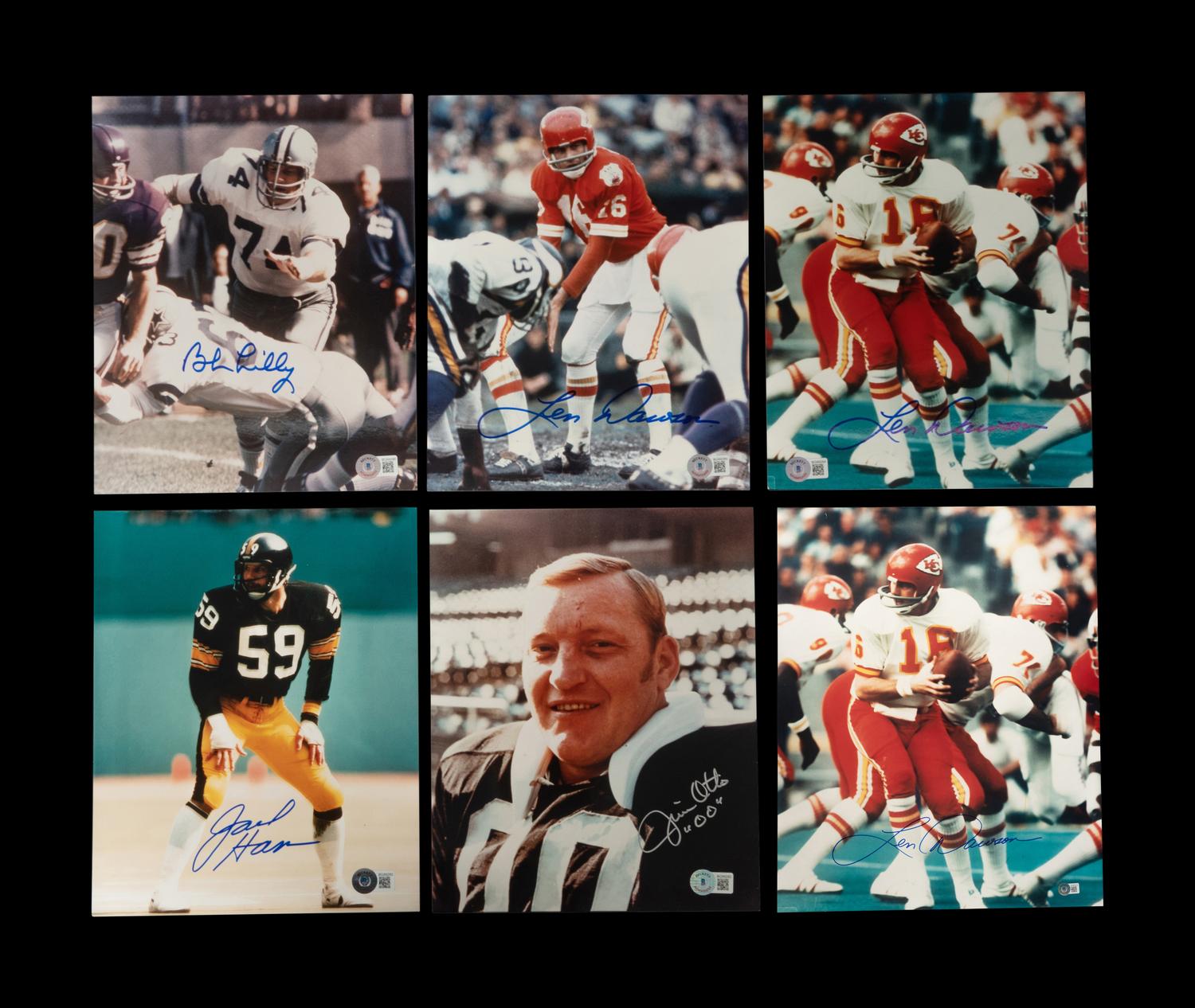 A Group of 14 Pro Football Hall of Fame Signed Autograph Photos (Beckett Authentication Services BAS Certified)