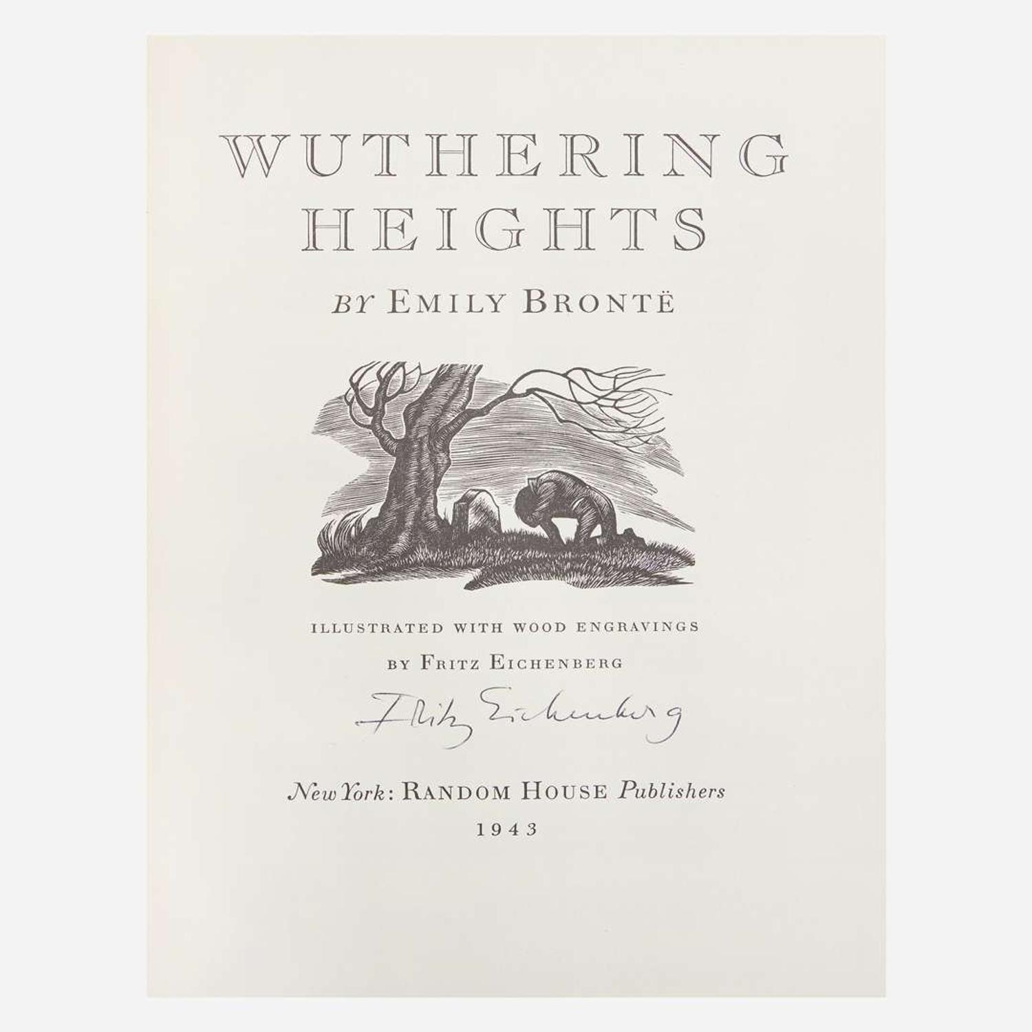[Children's & Illustrated] [Eichenberg, Fritz] Bronte, Charlotte and Emily Jane Eyre and Wuthering Heights