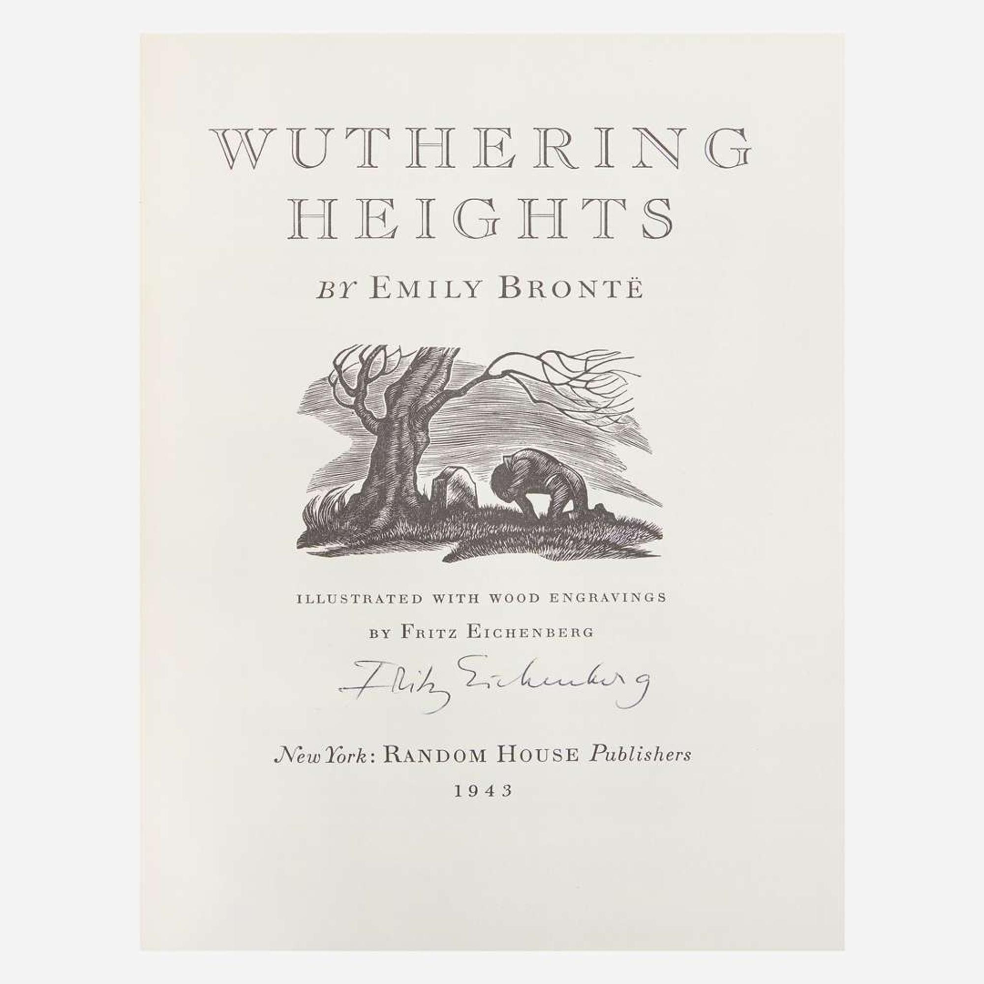 [Children's & Illustrated] [Eichenberg, Fritz] Bronte, Charlotte and Emily Jane Eyre and Wuthering Heights