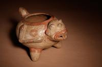 A Nicoya Polychrome Terracotta Animal Effigy Vessel
