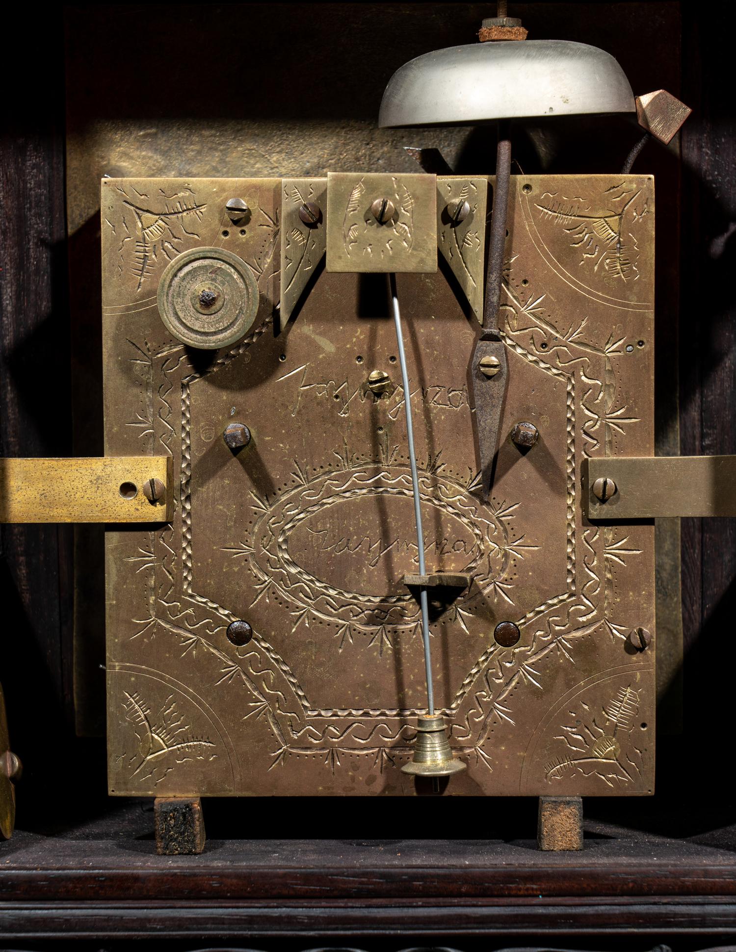 A Chinese Export Rosewood Clock