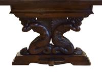 A Carved Refectory Table with Figural Supports 95" W x 35.5" D x 31" H — Italy, 19th Century