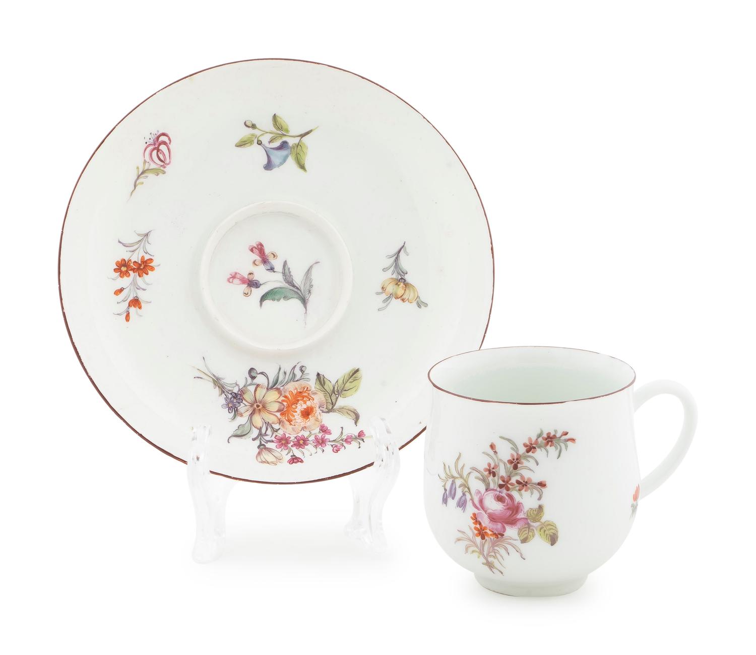 A Chelsea Porcelain Cup and Saucer — C. 1760