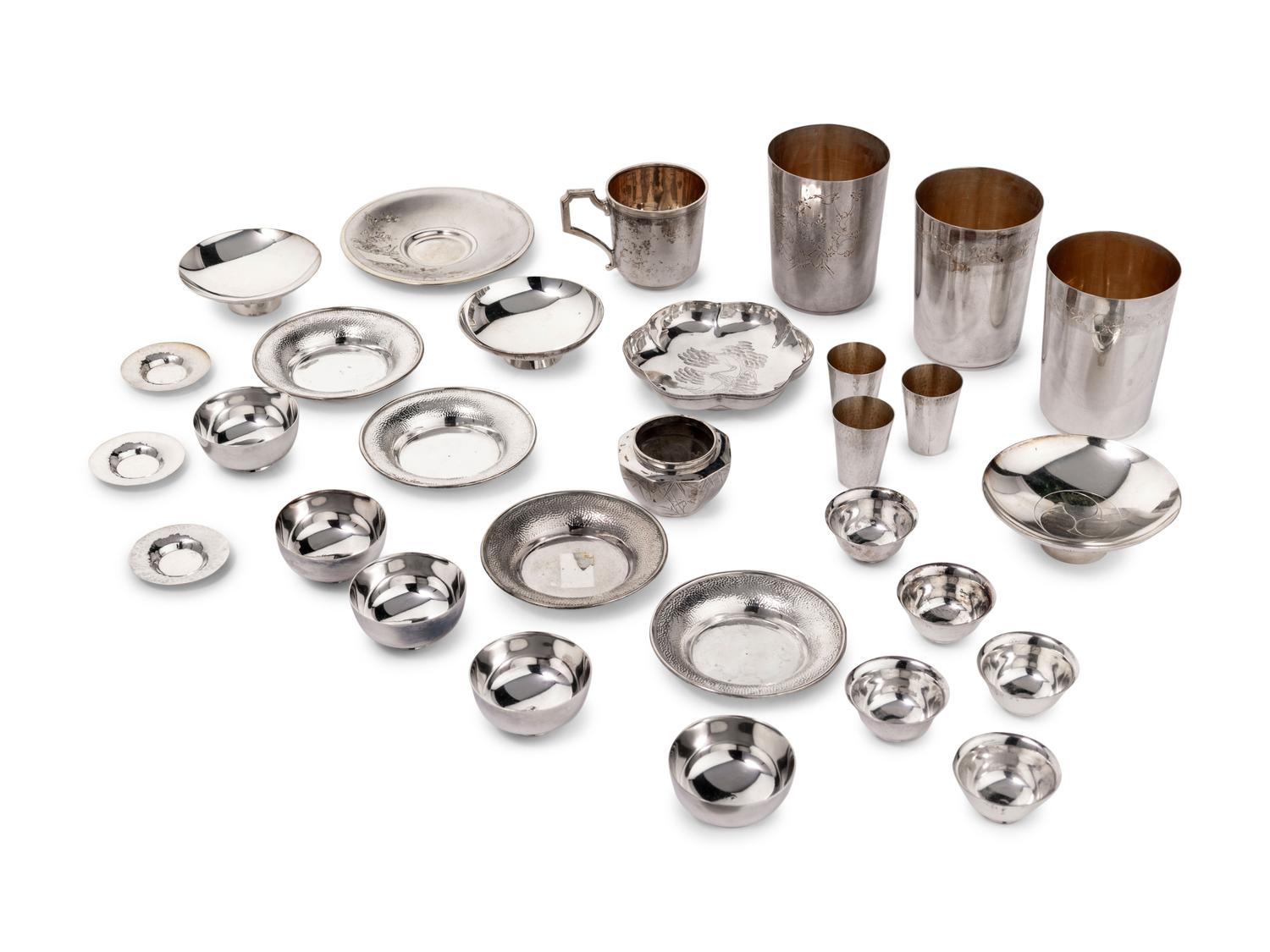 32 Japanese Silver Wares