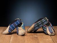 Mesquakie Beaded Hide Moccasins